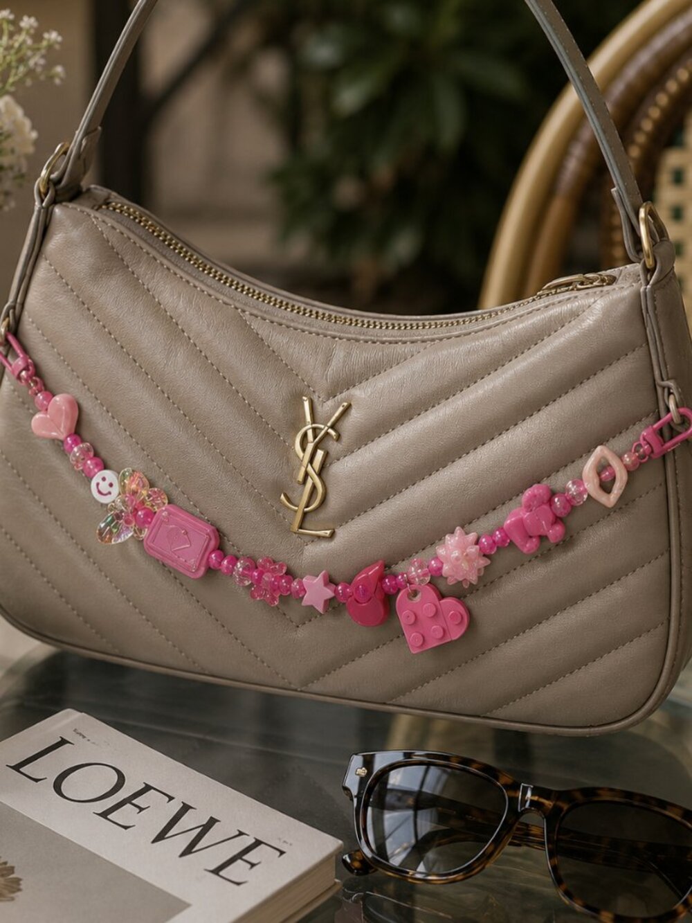 Pink Bag Charm